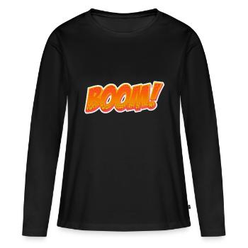 Boom! Chemise explosive pour le style urbain. - T-shirt manches longues Premium bio Femme - noir - Devant - Julia (174cm)