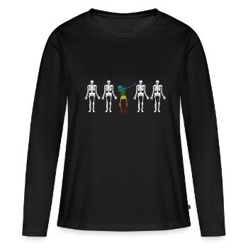 Dab Gay Pride - T-shirt manches longues Premium bio Femme - noir - Devant - Julia (174cm)