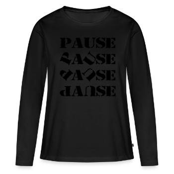 Pause Danse - T-shirt manches longues Premium bio Femme - noir - Devant - Julia (174cm)