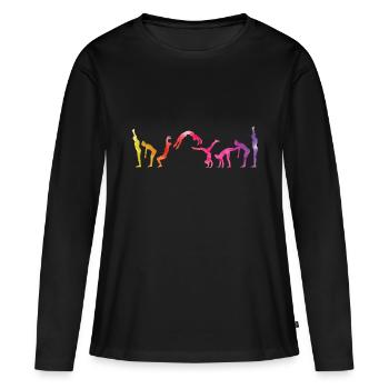 Art de la gymnastique - T-shirt manches longues Premium bio Femme - noir - Devant - Julia (174cm)