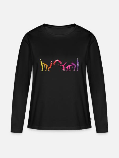 Turnen Kunst - Frauen Premium Bio Langarmshirt - Schwarz