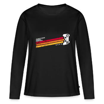 23F 0234 bk - Frauen Premium Bio Langarmshirt - Schwarz - Vorne - Julia (174cm)
