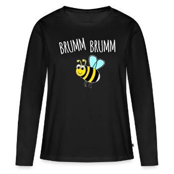 Bourdon bourdon - T-shirt manches longues Premium bio Femme - noir - Devant - Julia (174cm)