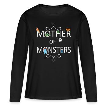 Mother of Monsters - Frauen Premium Bio Langarmshirt - Schwarz - Vorne - Julia (174cm)