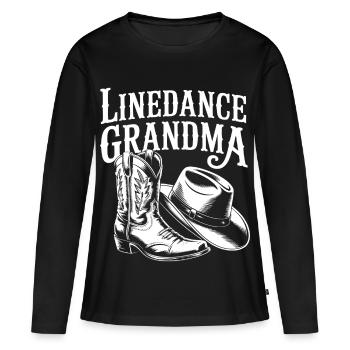 LineDance Grandma Boots - Women's Premium Organic Long Sleeve Shirt - black - Front - Julia (174cm)