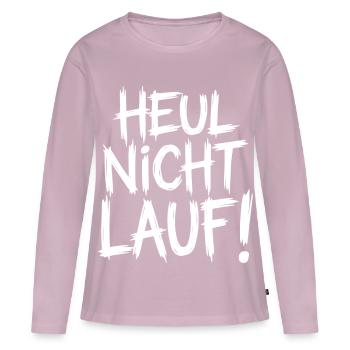 Heul nicht Lauf! - Frauen Premium Bio Langarmshirt - Altrosa - Vorne - Julia (174cm)