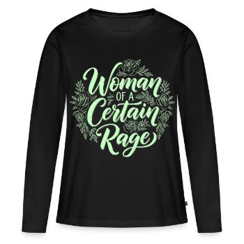Feminism Saying Shirt for Strong Women - Women's Premium Organic Long Sleeve Shirt - black - Front - Julia (174cm)