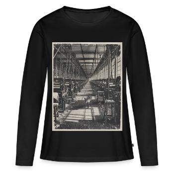 Lost Places Fox Retro Industrie Crime Animal - T-shirt manches longues Premium bio Femme - noir - Devant - Julia (174cm)