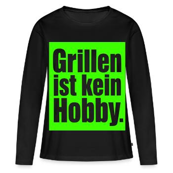 BBQ Spruch Geschenk für Männer & Papa Grillfans - Frauen Premium Bio Langarmshirt - Schwarz - Vorne - Julia (174cm)