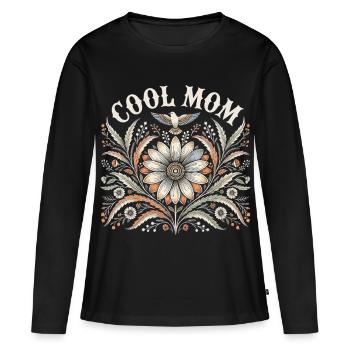Mami Spruch Geschenk zum Muttertag & Geburtstag - Frauen Premium Bio Langarmshirt - Schwarz - Vorne - Julia (174cm)