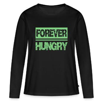 hunger - Women's Premium Organic Long Sleeve Shirt - black - Front - Julia (174cm)
