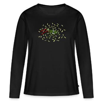 Robo Beetle robot insecte - T-shirt manches longues Premium bio Femme - noir - Devant - Julia (174cm)
