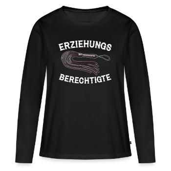 Tuteurs légaux BDSM Bondage érotisme drôle - T-shirt manches longues Premium bio Femme - noir - Devant - Julia (174cm)