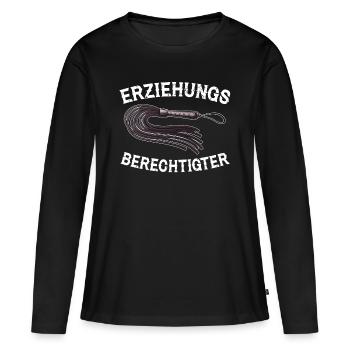Tuteur légal BDSM Bondage érotisme drôle - T-shirt manches longues Premium bio Femme - noir - Devant - Julia (174cm)