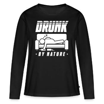 Drunk besoffen saufen - Frauen Premium Bio Langarmshirt - Schwarz - Vorne - Julia (174cm)