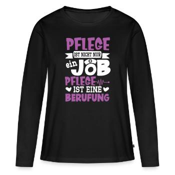 Senior Caregiver Engel Nursing Care Nursing Home - Women's Premium Organic Long Sleeve Shirt - black - Front - Julia (174cm)