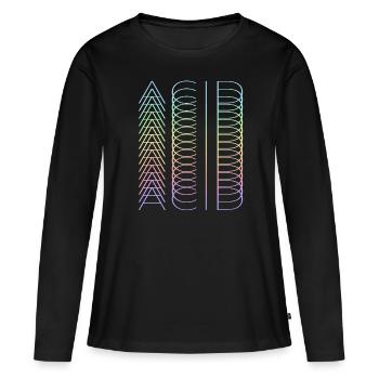 Acid Acid Acid - T-shirt manches longues Premium bio Femme - noir - Devant - Julia (174cm)