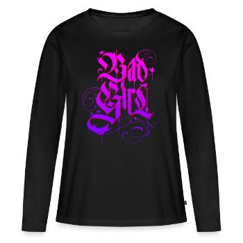 Bad Girl Graffiti 3 - Women's Premium Organic Long Sleeve Shirt - black - Front - Julia (174cm)