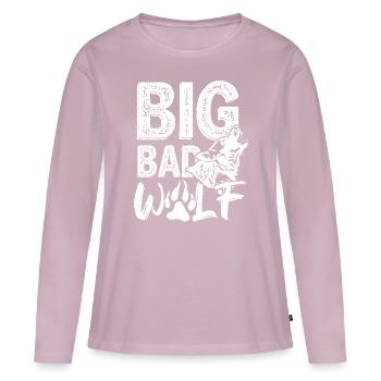 Big Bad Wolf Raubtier Rudeltier Isegrim Geschenk - Frauen Premium Bio Langarmshirt - Altrosa - Vorne - Julia (174cm)