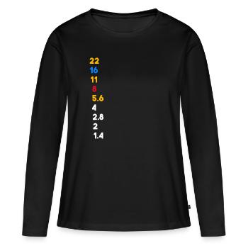 Fotografie | Fotografen | Fotografin - Frauen Premium Bio Langarmshirt - Schwarz - Vorne - Julia (174cm)