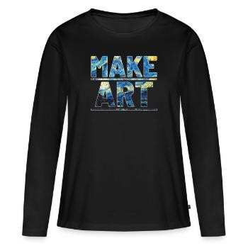 Artiste artiste artiste enseignant - T-shirt manches longues Premium bio Femme - noir - Devant - Julia (174cm)