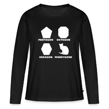 Le propriétaire du chat coûte de l'argent pour dépenser l'addition - T-shirt manches longues Premium bio Femme - noir - Devant - Julia (174cm)