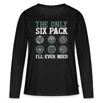 Pilot - Frauen Premium Bio Langarmshirt - Schwarz - Vorne - Julia (174cm)