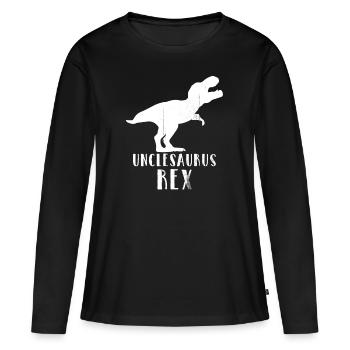 oncle - T-shirt manches longues Premium bio Femme - noir - Devant - Julia (174cm)