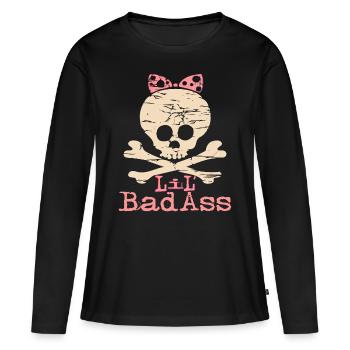 Little badass - Women's Premium Organic Long Sleeve Shirt - black - Front - Julia (174cm)