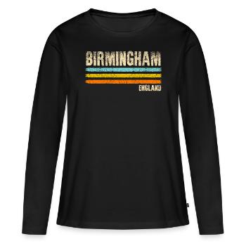 Birmingham Angleterre - T-shirt manches longues Premium bio Femme - noir - Devant - Julia (174cm)