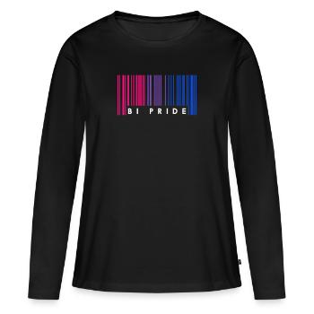 Bi Pride - Bisexuel LGBT CSD - T-shirt manches longues Premium bio Femme - noir - Devant - Julia (174cm)