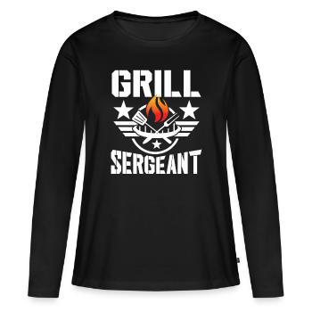 Grill sergeant - Frauen Premium Bio Langarmshirt - Schwarz - Vorne - Julia (174cm)