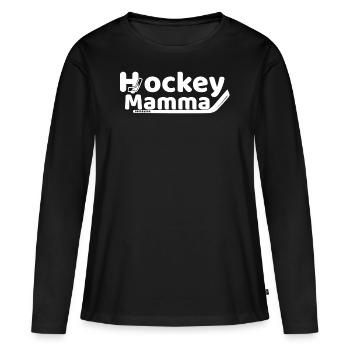 hockey mom white - Women's Premium Organic Long Sleeve Shirt - black - Front - Julia (174cm)