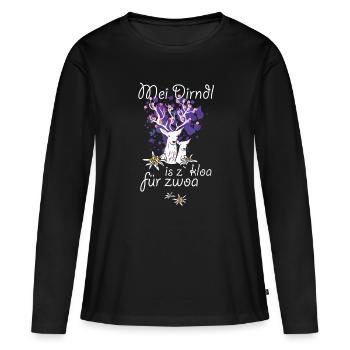 Nachwuchs und ? - Frauen Premium Bio Langarmshirt - Schwarz - Vorne - Julia (174cm)