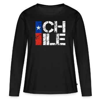 Chili - T-shirt manches longues Premium bio Femme - noir - Devant - Julia (174cm)