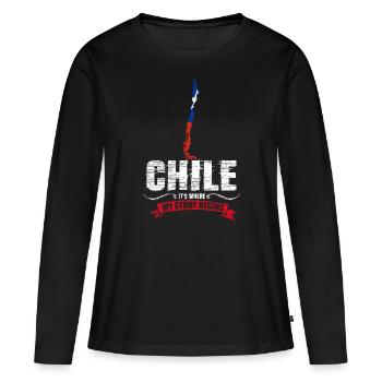 Chili - T-shirt manches longues Premium bio Femme - noir - Devant - Julia (174cm)
