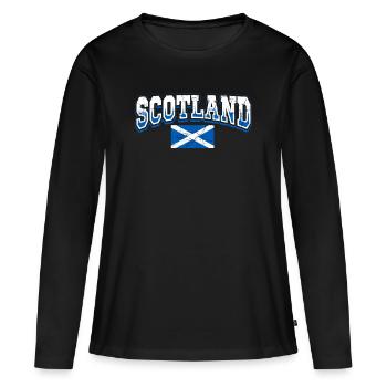 Schottland - Frauen Premium Bio Langarmshirt - Schwarz - Vorne - Julia (174cm)