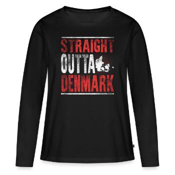 Tout droit sorti du Danemark - T-shirt manches longues Premium bio Femme - noir - Devant - Julia (174cm)