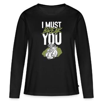 Sieg boxen boxkampf - Frauen Premium Bio Langarmshirt - Schwarz - Vorne - Julia (174cm)