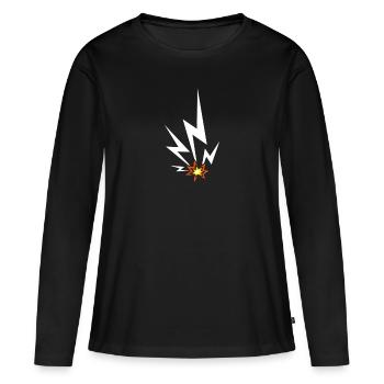 Elektrizität - Frauen Premium Bio Langarmshirt - Schwarz - Vorne - Julia (174cm)