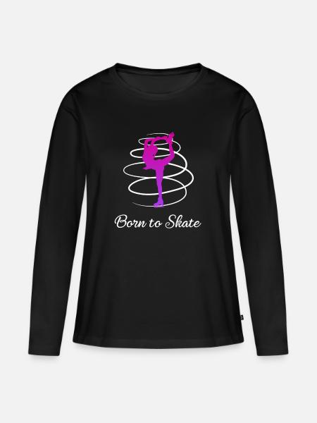 Mädchen Eiskunstlauf Eiskunstlauf Eiskunstläufer - Frauen Premium Bio Langarmshirt - Schwarz