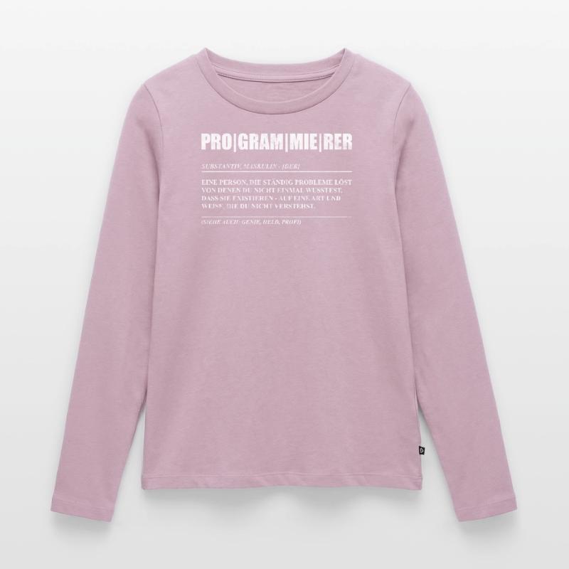 Programmierer Coder Code Nerd Geschenkidee Frauen Premium Bio Langarmshirt