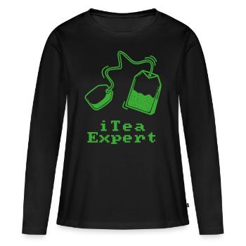itea expert informatique expert informatique Informatique Gerd - T-shirt manches longues Premium bio Femme - noir - Devant - Julia (174cm)