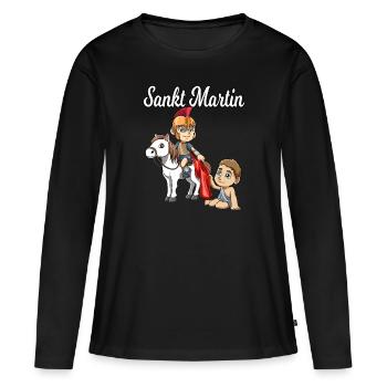 Saint Martin St Martin - T-shirt manches longues Premium bio Femme - noir - Devant - Julia (174cm)
