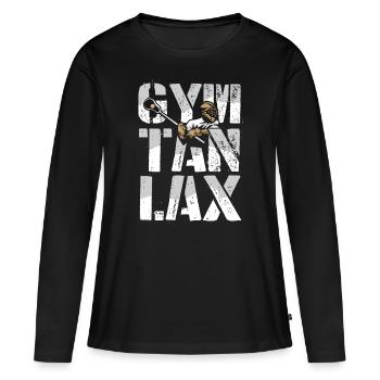 Lacrosse für einen Lacrosse Spieler Lacrosse - Frauen Premium Bio Langarmshirt - Schwarz - Vorne - Julia (174cm)