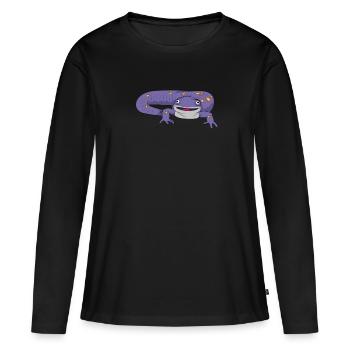 du triton salamandre - T-shirt manches longues Premium bio Femme - noir - Devant - Julia (174cm)