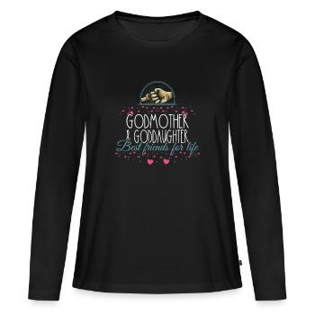 Godmother & Goddaughter Best friends for life - T-shirt manches longues Premium bio Femme - noir - Devant - Julia (174cm)