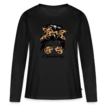 Sprachtherapie Leben Sprachpathologe - Frauen Premium Bio Langarmshirt - Schwarz - Vorne - Julia (174cm)