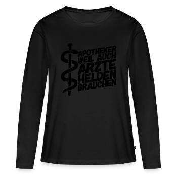Apotheker Apotheke Pharmazeut - Frauen Premium Bio Langarmshirt - Schwarz - Vorne - Julia (174cm)