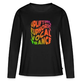 Uplifting Trance Euphoric Vocal Trance - Women's Premium Organic Long Sleeve Shirt - black - Front - Julia (174cm)